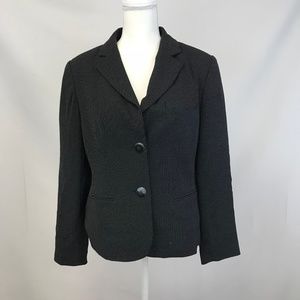 Women's Black/White Talbots Size 12 Blazer